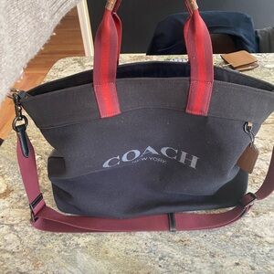 Coach Black and Red Unisex tote/crossbody/travel bag